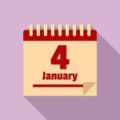 Poster - January newtons day icon. Flat illustration of january newtons day vector icon for web design