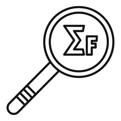 Poster - Newton force magnifier icon. Outline newton force magnifier vector icon for web design isolated on white background