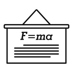 Poster - Newton force banner icon. Outline newton force banner vector icon for web design isolated on white background