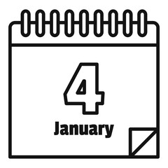 Poster - January newtons day icon. Outline january newtons day vector icon for web design isolated on white background