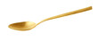 golden spoon on white background