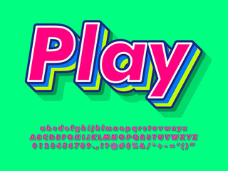 Fototapete - Friendly and Colorful Text Effect