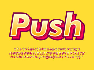 Fototapete - Double Layered Pop Art Text Effect