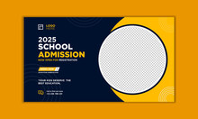 School Admission Web Banner Or Social Banner Template Premium