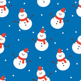 Fototapeta Dinusie - Seamless pattern with cartoon christmas accessories. for fabric print, textile, gift wrapping paper. colorful vector for kids, flat style