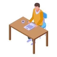 Poster - Letter writing icon. Isometric of letter writing vector icon for web design isolated on white background