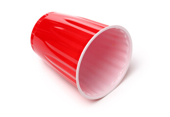 Poster - Red Plastic Cup isolated on white background