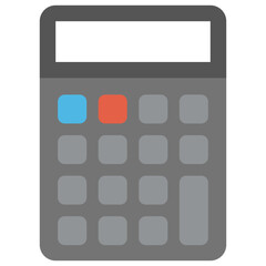 
A digital calculating machine, calculator flat vector icon
