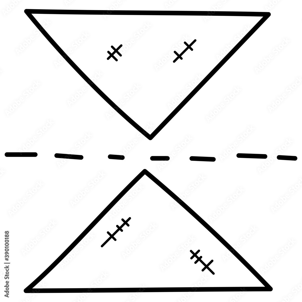 Dotted line between two arrows Stock Vector | Adobe Stock