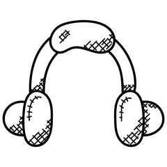 Canvas Print - Headphones symbolize customer service concept or music listening 