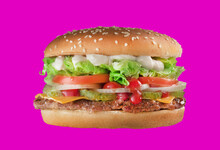 Tasty Whopper Burger - King ,Fast Food - Cut Out Burger