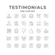 © motorama - Set line icons of testimonials