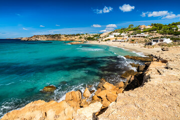 Sticker - Cala Tarida beach, Ibiza.