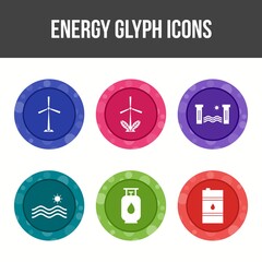 Poster - Beautiful Unique Energy Vector Icon Set