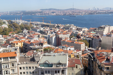 Wall Mural - View from the Galata tower to the Bosphorus