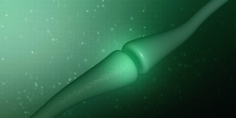 Poster - Synapse and Neuron cells sending electrical chemical signals. 3d rendering
