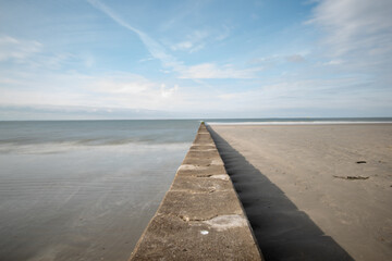 Poster - Beach at Borkum Germany under the sky