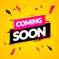 Poster - Vector Illustration Modern Dynamic Coming Soon Sign