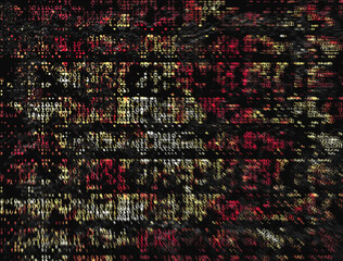 Wall Mural - Grungy blurred binary code data stream abstract background with interference