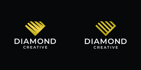 Wall Mural - luxury gems diamond logo icon vector design inspiration template