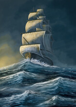 Old Ship In The Storm