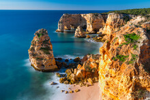 Praia Da Marinha, Algarve, Atlantic Ocean, Portugal, Europe