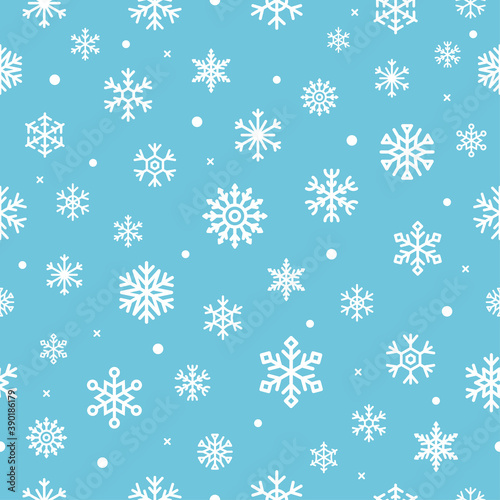 Fotografía Christmas seamless patern with snowflakes. Vector illustration