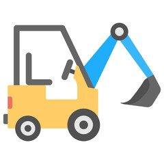 Poster - 
A construction vehicle called wheeled excavator
