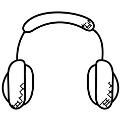 Canvas Print - 
Headphone symbolises music and audio call
