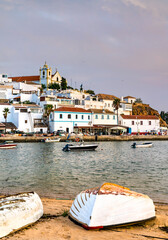 Sticker - Ferragudo, a traditional fishing village in Algarve, Portugal