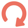 
Flat icon Image of redo arrow, web ui button
