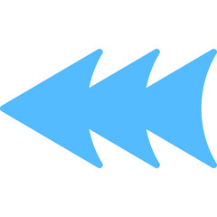 Sticker - 
An arrow pointing left, flat icon design
