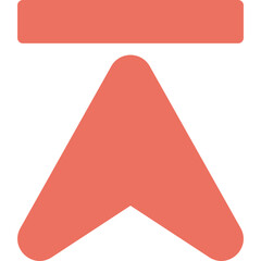 Sticker - 
A curved arrow showing upward indication or direction
