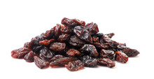 Heap Of Raisins On A White Background. Isolated