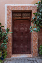 Wrought Iron Design Door In Rectangular Opening