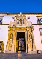 Poster - Porta Ferrea at the University of Coimbra in the evening in Portugal