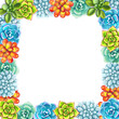 © lolya1988 - Floral Border. Succulents arranged un a shape of frame