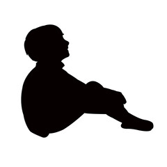 Wall Mural - a boy body silhouette vector