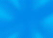 Retro blue pop art background with halftone effect, vector illustration