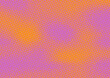 © stock_santa - Retro magenta on orange pop art background with halftone effect, vector illustration