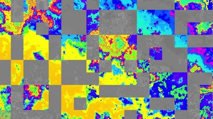Aufkleber - Abstract changing corrosive texture. Looping video with imitation of a Datamoshing video.