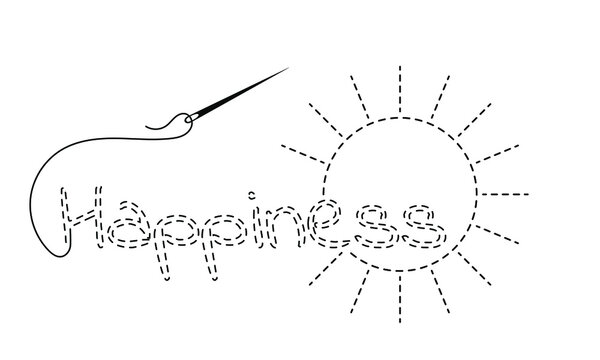 Silhouette of embroidered inscription 
