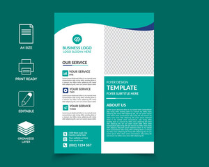 Wall Mural - Business flyer design template vector and editable