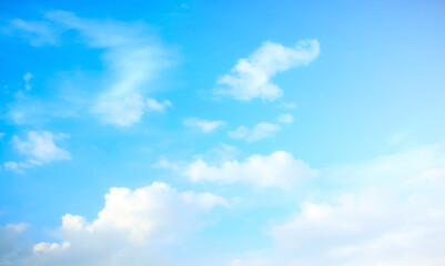 Wall Mural - international day of clean air for blue skies concept: abstract white cloud and blue sky in sunny da