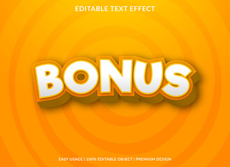 Poster - bonus text effect template design with bold font style and cartoon concept use for brand and business logo