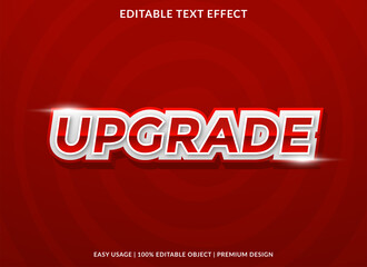 Poster - upgrade text effect template design with bold font style and 3d concept use for brand and business l