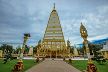 Landmark Wat Phra That Nong Bua Is A Dhammyuttika Temple, One Of Important Temples In Ubon Ratchathani. The Highlight Of This Place Is Sri Maha Pho Chedi, In Day Time In Thailand