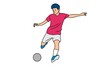 © barnawi - Soccer player kick the ball