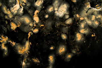 Canvas Print - macro of chemical react with cosmetic product