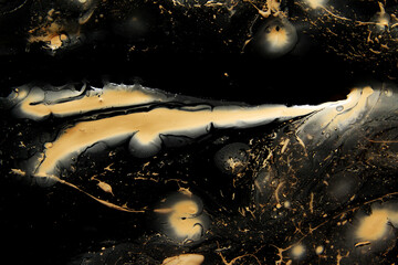 Canvas Print - macro of chemical react with cosmetic product